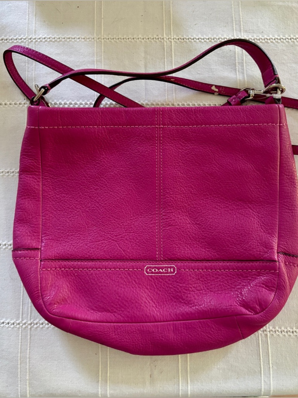 Coach Fuchsia Leather Crossbody Bag